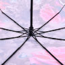 Зонт женский 3 сложения полуавтомат "Бутон розы" 9 спиц 