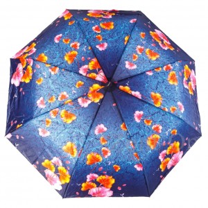 Зонт женский 3 сложения автомат "Цветной" полиэстер диаметр купола 95 см 8 спиц